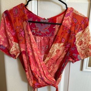 Colorful Wrap Shirt Free People